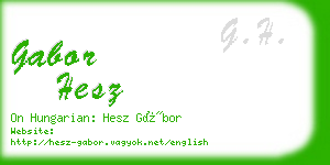 gabor hesz business card